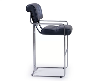 TUCROMA - High leather stool with armrests by i 4 Mariani - view 3